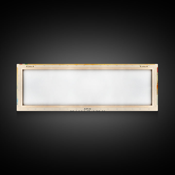 Ravenna Italy Panoramic Travel Poster, Framed Canvas Print or Metal Wall Art, Travel Art, Home Decor, Panoramic Painting, Midcentury Art