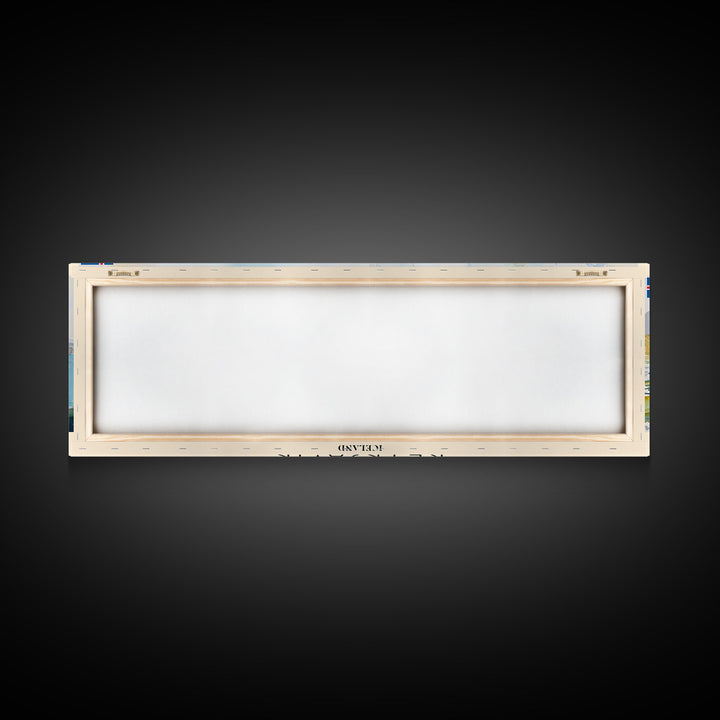 Reykjavik Iceland Wall Art, Panoramic Travel Poster, Panoramic Framed Canvas Print, City Wall Art, Wall Hanging Home Decor, Travel Art