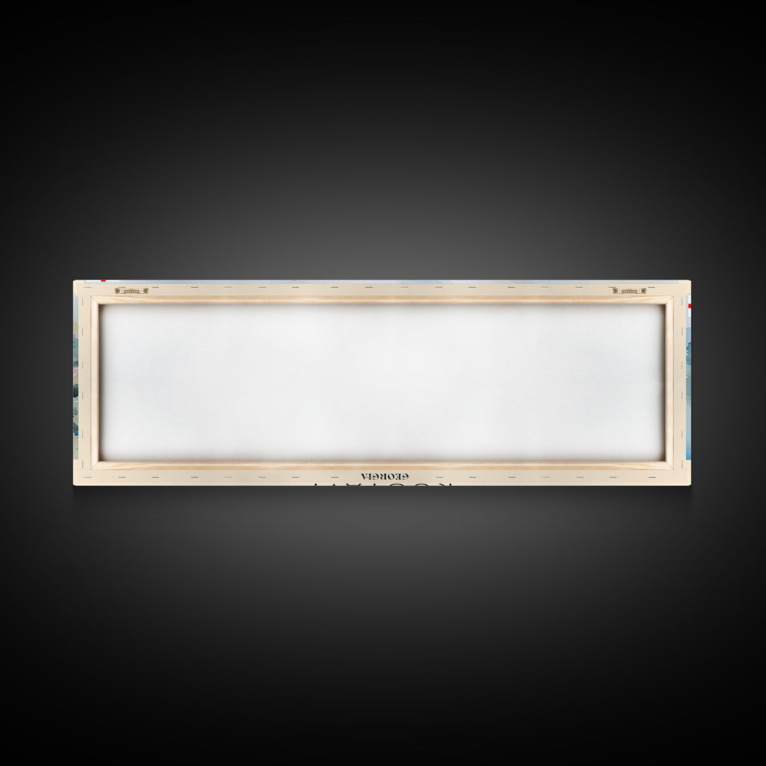 Rustavi Georgia Travel Art, City Art, Framed Canvas Print or Metal Wall Art, Europe Travel Poster, Panoramic Wall Art, Extra Wide Wall Art