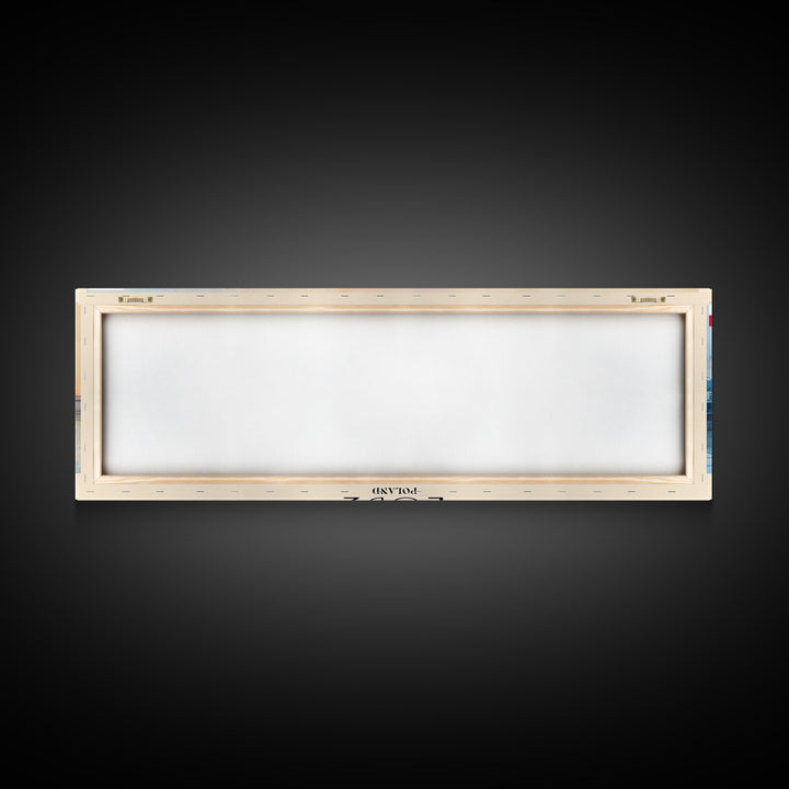 Somewhere Poland Wall Art, Panoramic Travel Poster, Panoramic Framed Canvas Print, City Wall Art, Wall Hanging Home Decor, Travel Art