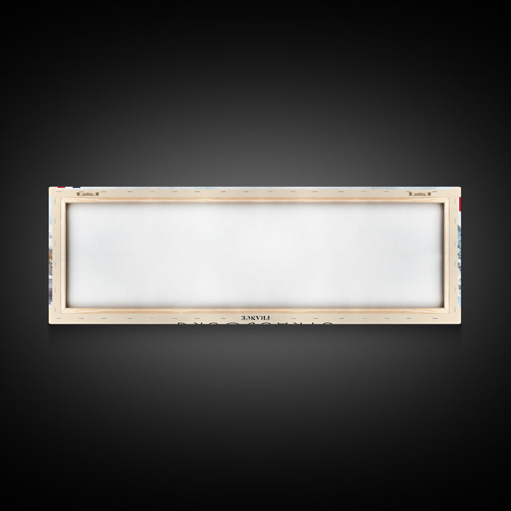 Strasbourg France Panoramic Travel Poster, Framed Canvas Print or Metal Wall Art, Travel Art, Home Decor, Panoramic Painting, Midcentury Art