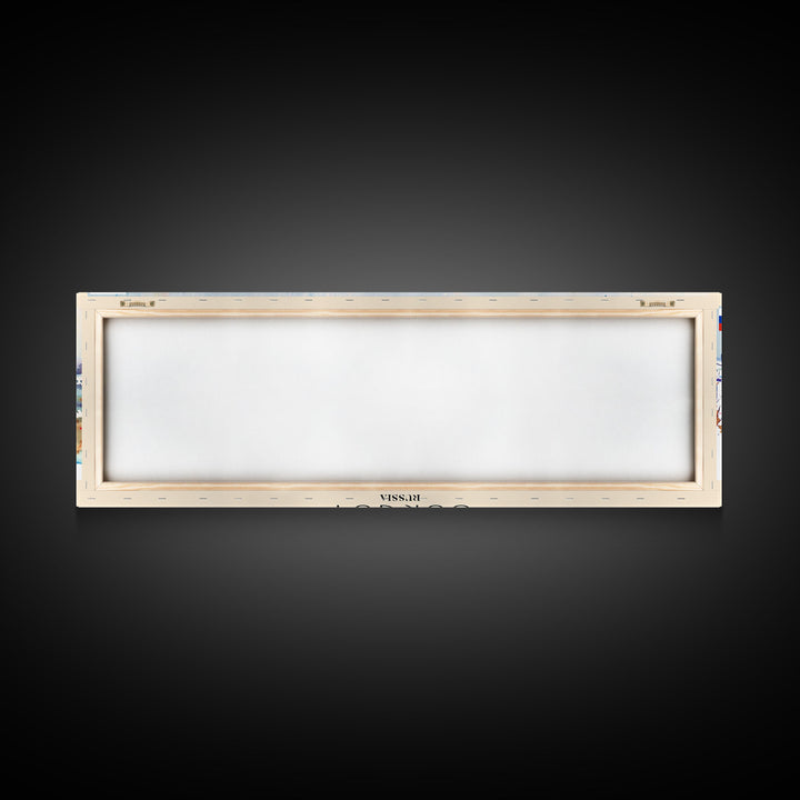 Surgut Russia Panoramic Travel Poster, Framed Canvas Print or Metal Wall Art, Travel Art, Home Decor, Panoramic Painting, Midcentury Art