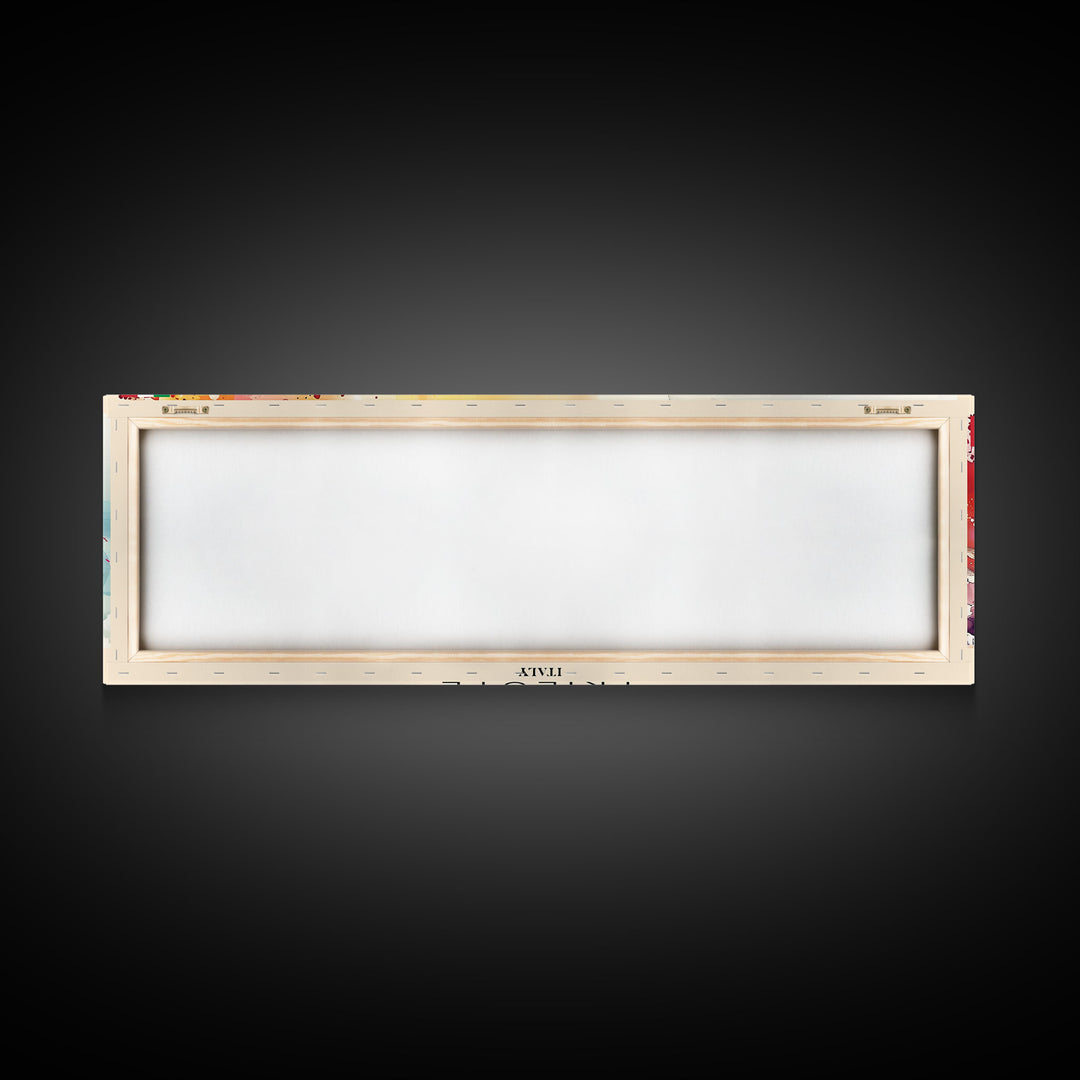 Trieste Italy Panoramic Travel Poster, Framed Canvas Print or Metal Wall Art, Travel Art, Home Decor, Panoramic Painting, Midcentury Art