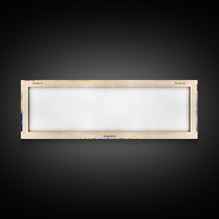 Trondheim Norway Travel Print Wall Art, Panoramic City Art, Travel Art, Wall Decor, Vacation Gift, Framed Canvas Print Or Metal Art