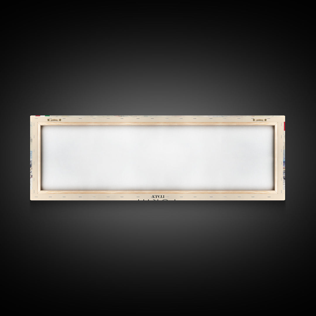 Turin Italy Panoramic Travel Poster, Framed Canvas Print or Metal Wall Art, Travel Art, Home Decor, Panoramic Painting, Midcentury Art