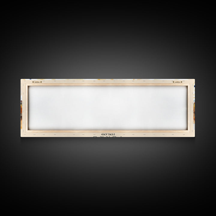 Turku Finland Wall Art, Panoramic Travel Poster, Panoramic Framed Canvas Print, City Wall Art, Wall Hanging Home Decor, Travel Art