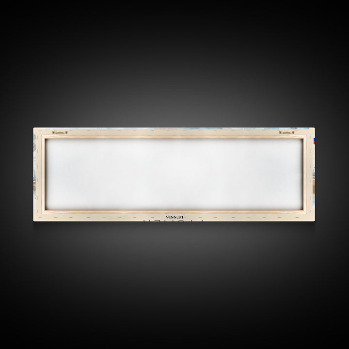 Tyumen Russia Panoramic Travel Poster, Framed Canvas Print or Metal Wall Art, Travel Art, Home Decor, Panoramic Painting, Midcentury Art