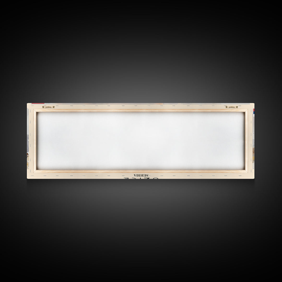 Uice Serbia Travel Print Wall Art, Panoramic City Art, Travel Art, Wall Decor, Vacation Gift, Framed Canvas Print Or Metal Art