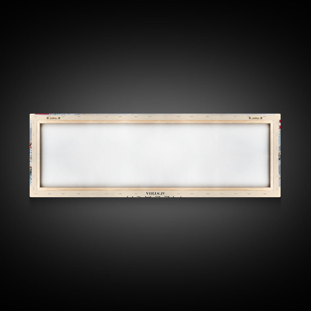 Villach Austria Travel Art, City Art, Framed Canvas Print or Metal Wall Art, Europe Travel Poster, Panoramic Wall Art, Extra Wide Wall Art