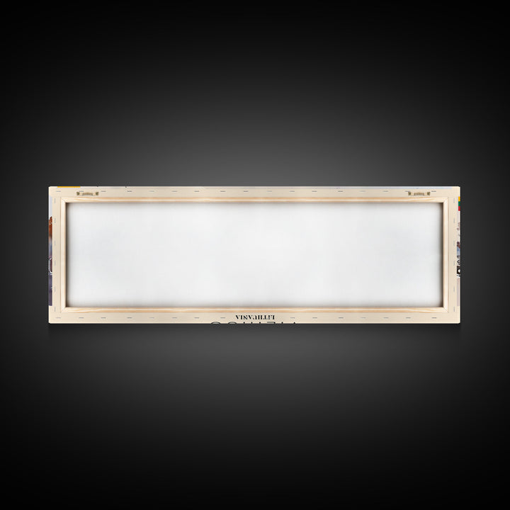 Vilnius Lithuania Wall Art, Panoramic Travel Poster, Panoramic Framed Canvas Print, City Wall Art, Wall Hanging Home Decor, Travel Art