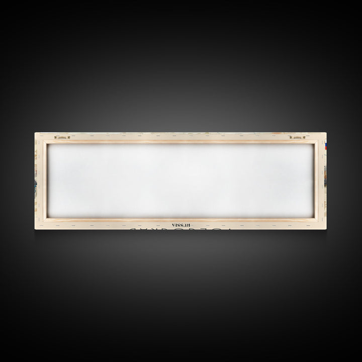 Volgograd Russia Panoramic Travel Poster, Framed Canvas Print or Metal Wall Art, Travel Art, Home Decor, Panoramic Painting, Midcentury Art