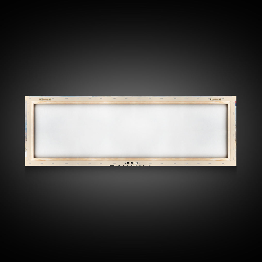 Vranje Serbia Wall Art, Panoramic Travel Poster, Panoramic Framed Canvas Print, City Wall Art, Wall Hanging Home Decor, Travel Art