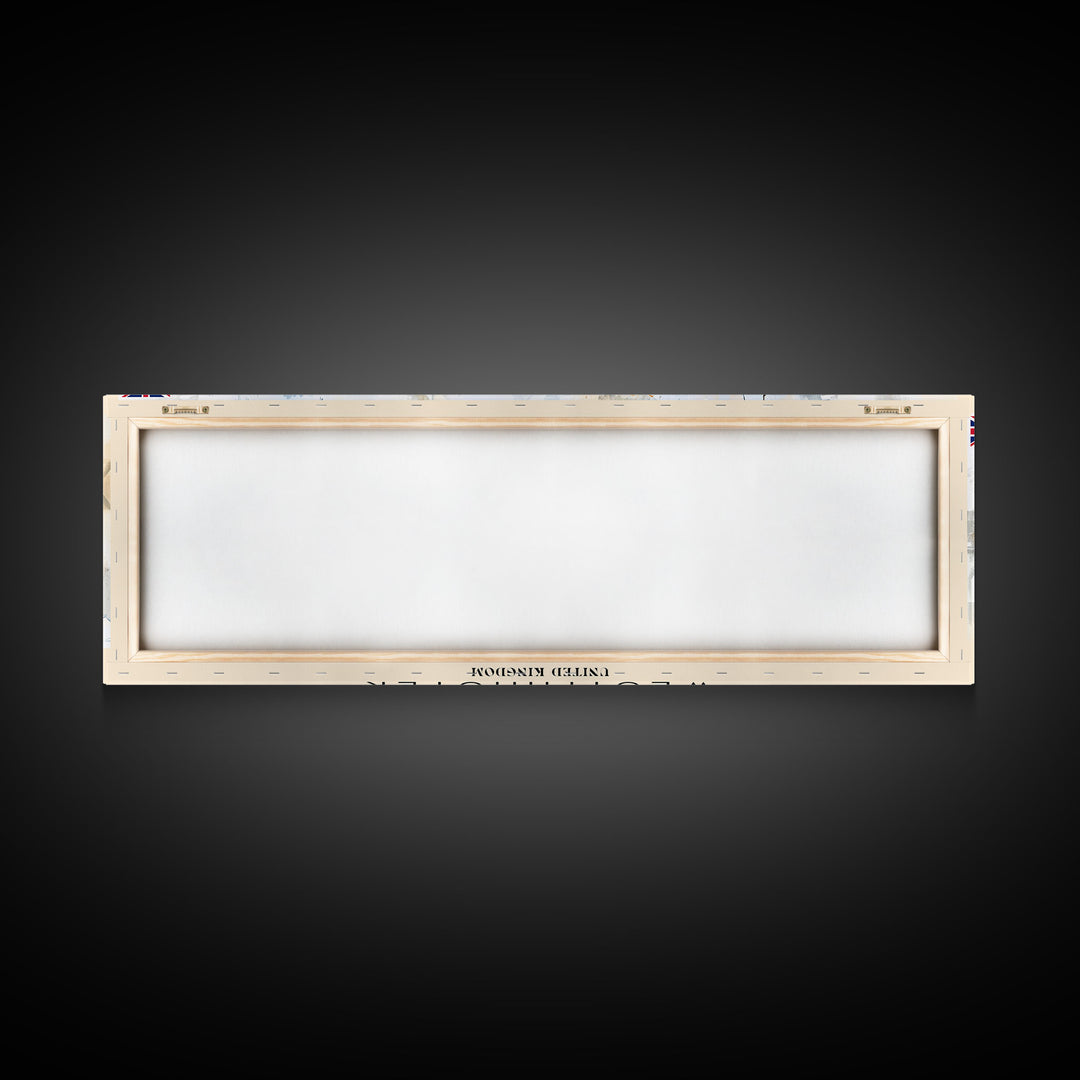 Westminster United Kingdom Wall Art, Panoramic Travel Poster, Panoramic Framed Canvas Print, City Wall Art, Wall Hanging Home Decor, Travel Art