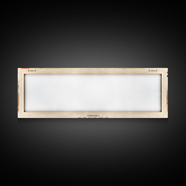 Zagreb Croatia Travel Art, City Art, Framed Canvas Print or Metal Wall Art, Europe Travel Poster, Panoramic Wall Art, Extra Wide Wall Art