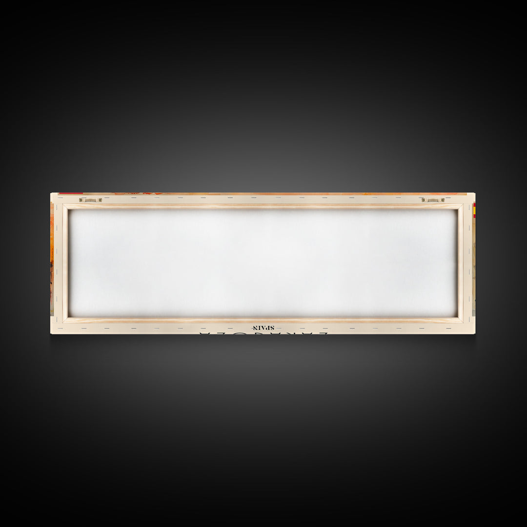 Zaragoza Spain Wall Art, Panoramic Travel Poster, Panoramic Framed Canvas Print, City Wall Art, Wall Hanging Home Decor, Travel Art