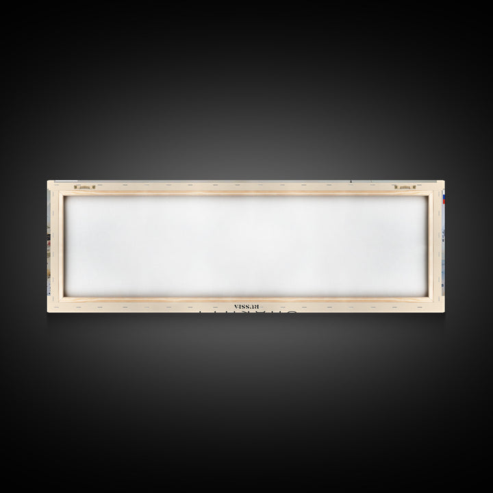 Shakhty Russia Panoramic Travel Poster, Framed Canvas Print or Metal Wall Art, Travel Art, Home Decor, Panoramic Painting, Midcentury Art