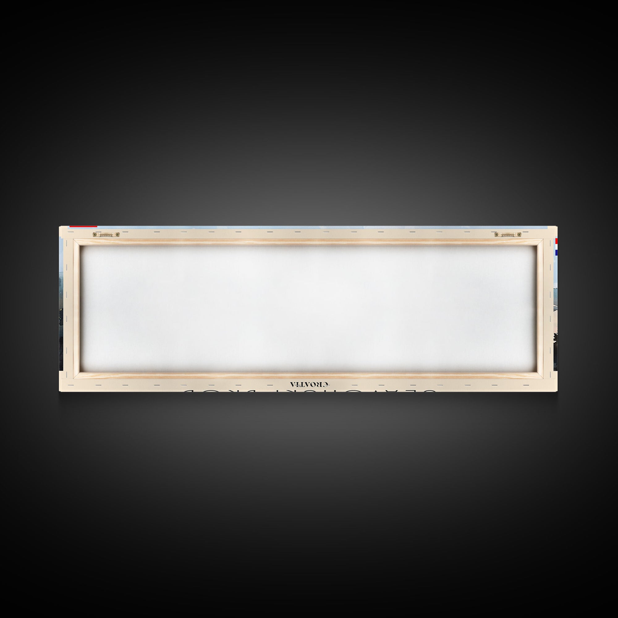 Slavonski Brod Croatia Panoramic Travel Poster, Framed Canvas Print or Metal Wall Art, Travel Art, Home Decor, Panoramic Painting, Midcentury Art