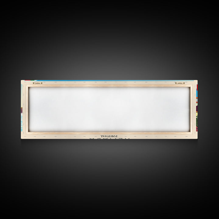 Almada  Portugal Travel Art, City Art, Framed Canvas Print or Metal Wall Art, Europe Travel Poster, Panoramic Wall Art, Extra Wide Wall Art