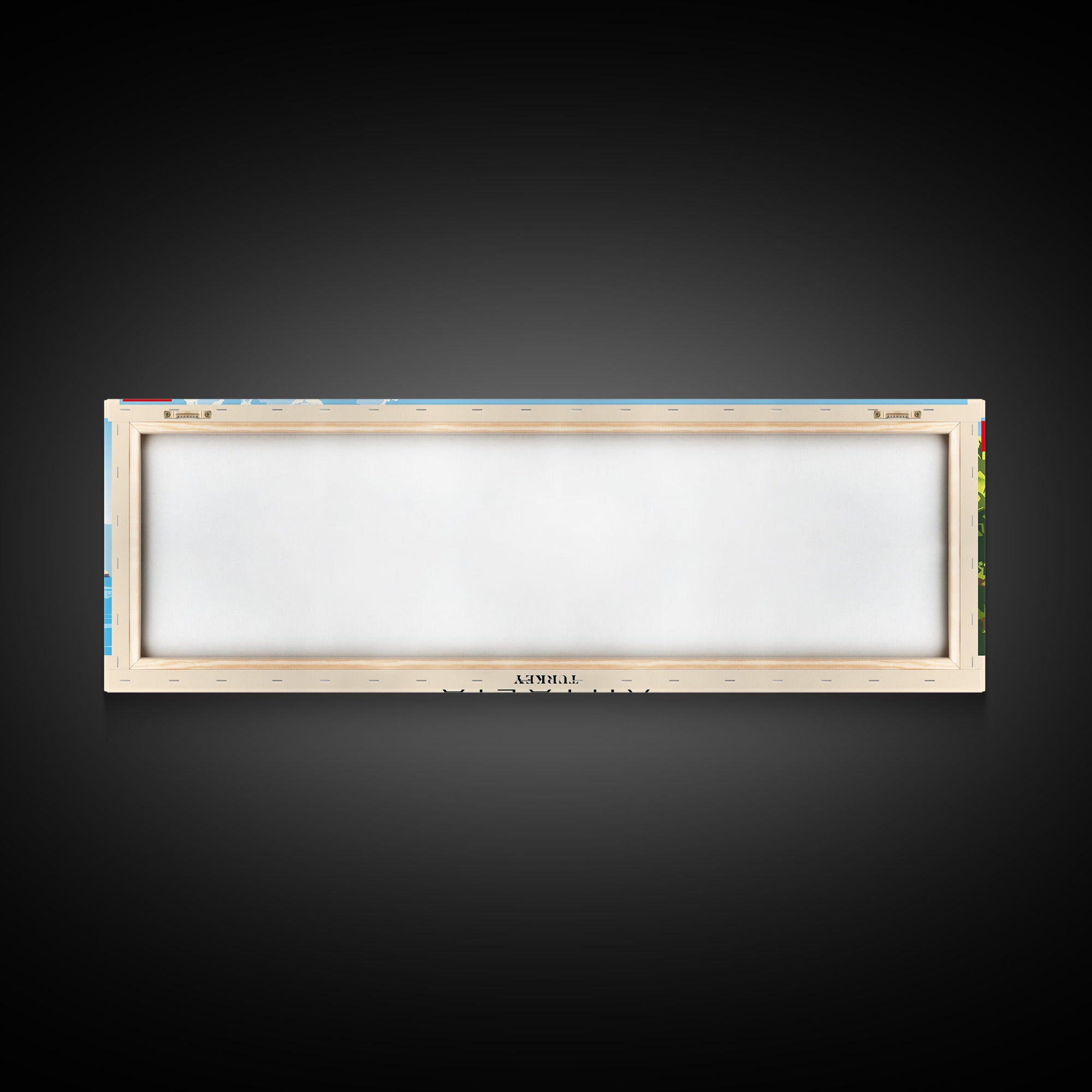 Antalya Turkey Panoramic Travel Poster, Framed Canvas Print or Metal Wall Art, Travel Art, Home Decor, Panoramic Painting, Midcentury Art