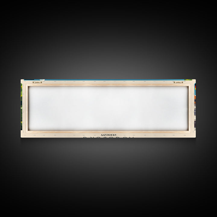 Augsburg Germany Panoramic Travel Poster, Framed Canvas Print or Metal Wall Art, Travel Art, Home Decor, Panoramic Painting, Midcentury Art