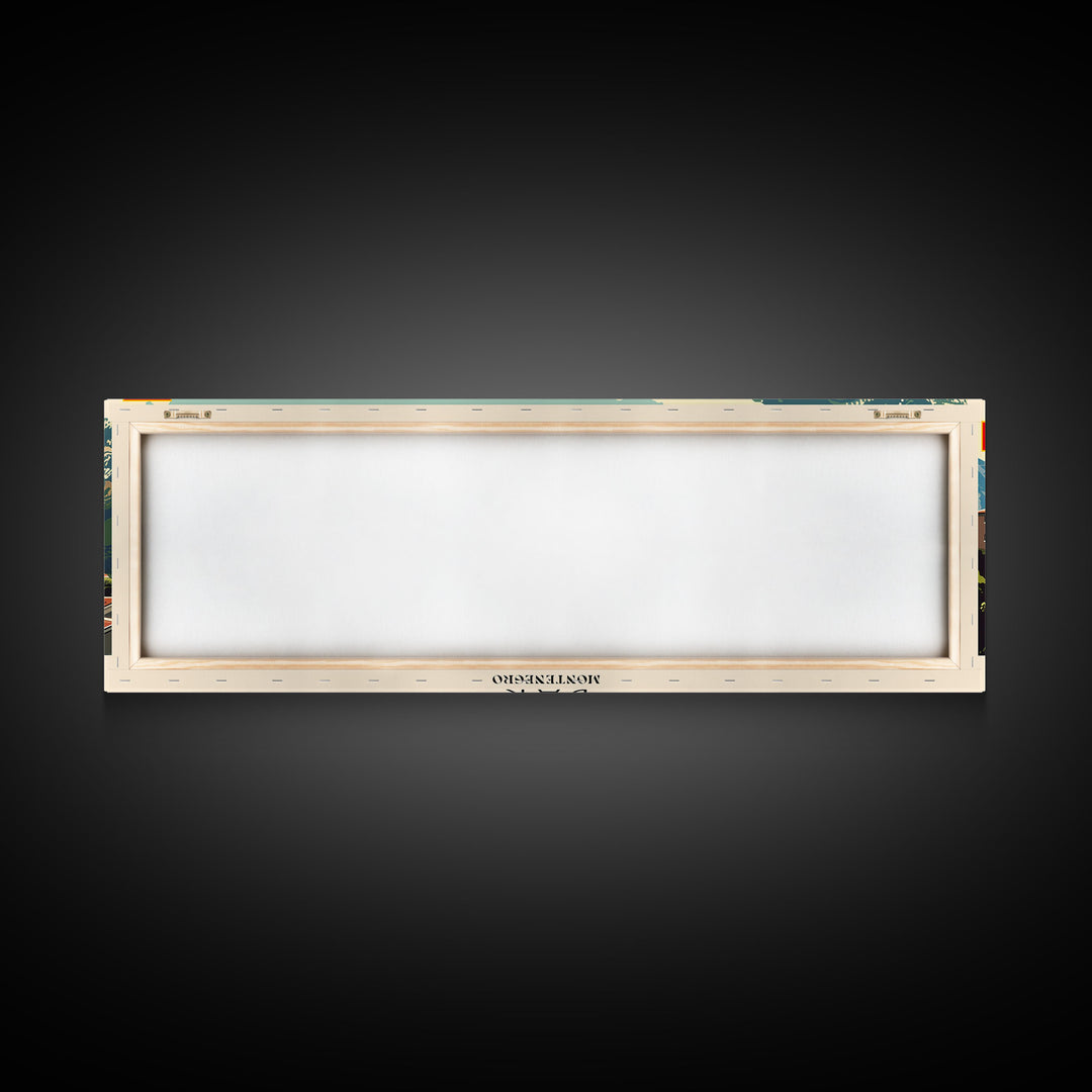 Bar Montenegro Panoramic Travel Poster, Framed Canvas Print or Metal Wall Art, Travel Art, Home Decor, Panoramic Painting, Midcentury Art