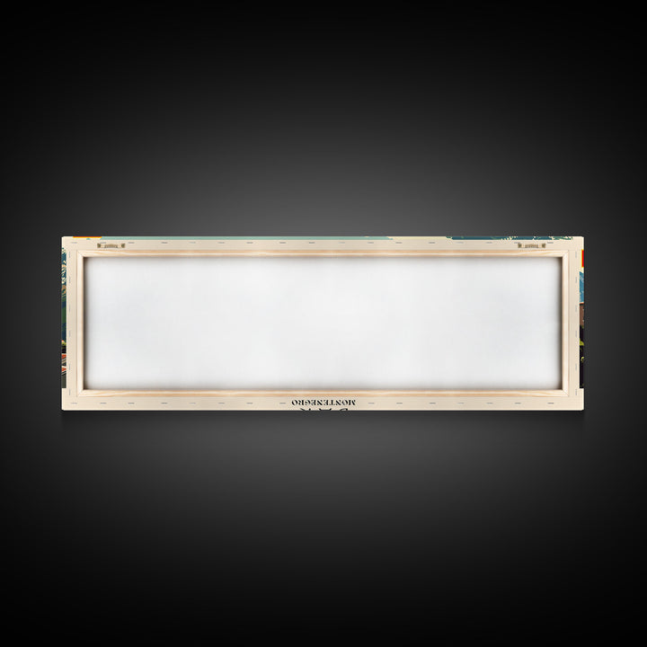 Bar Montenegro Panoramic Travel Poster, Framed Canvas Print or Metal Wall Art, Travel Art, Home Decor, Panoramic Painting, Midcentury Art