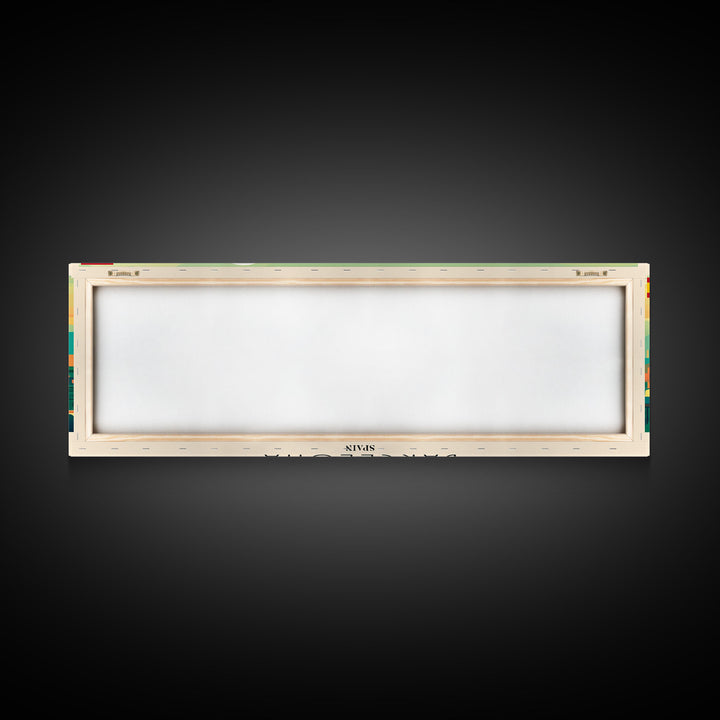 Barcelona Spain Travel Print Wall Art, Panoramic City Art, Travel Art, Wall Decor, Vacation Gift, Framed Canvas Print Or Metal Art