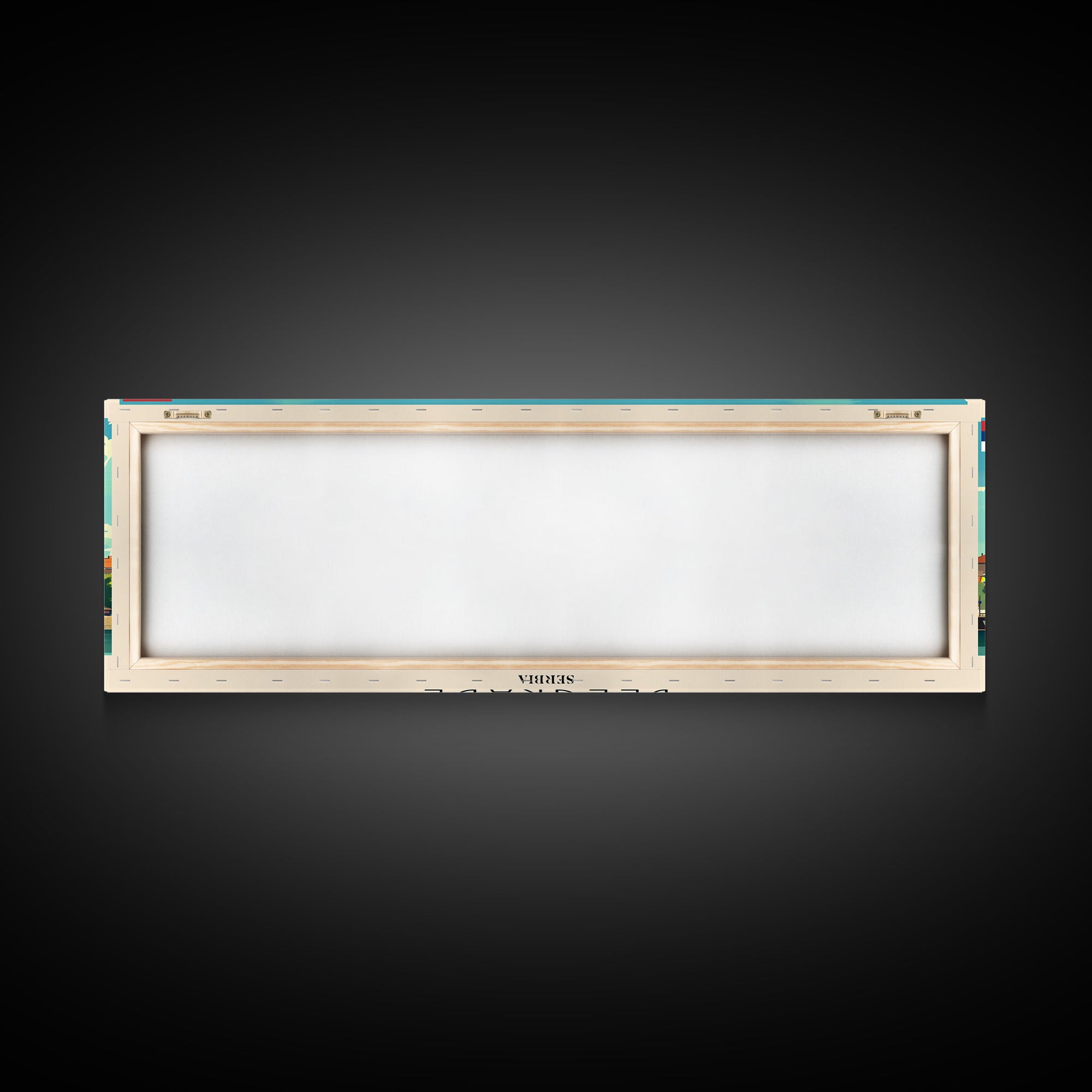 Belgrade Serbia Panoramic Travel Poster, Framed Canvas Print or Metal Wall Art, Travel Art, Home Decor, Panoramic Painting, Midcentury Art