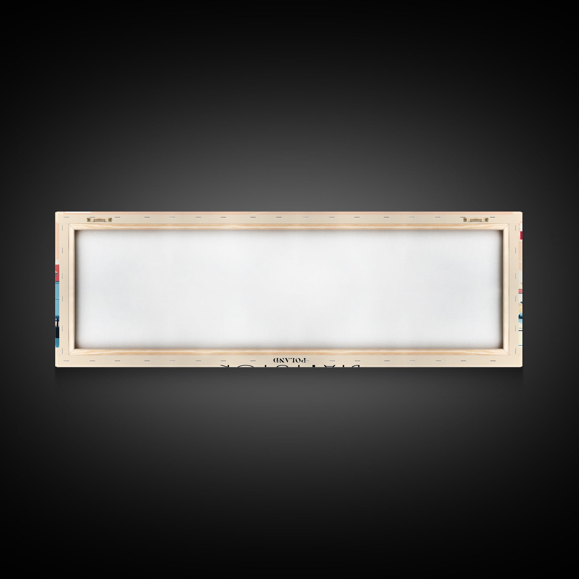 Bialystok Poland Panoramic Travel Poster, Framed Canvas Print or Metal Wall Art, Travel Art, Home Decor, Panoramic Painting, Midcentury Art