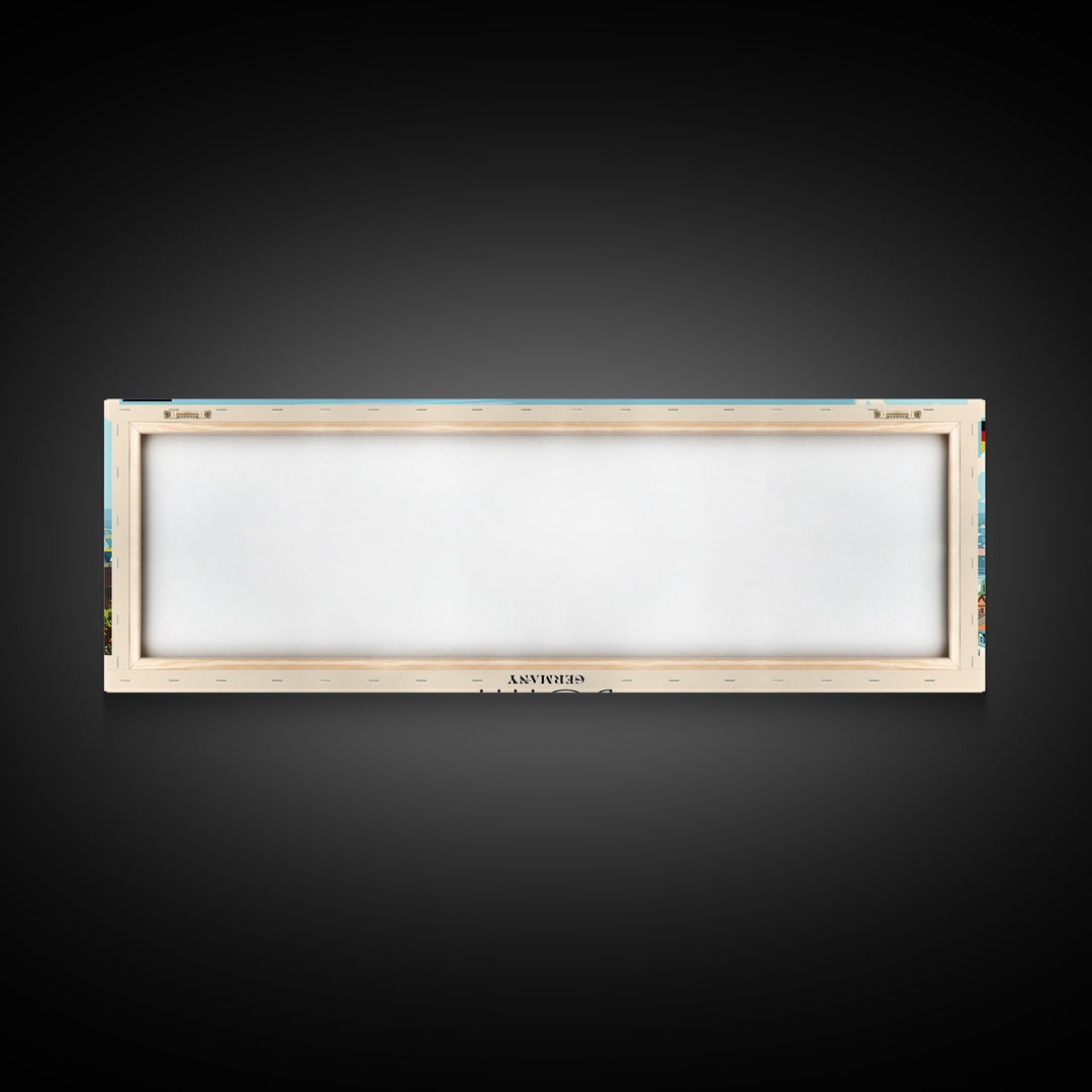 Bonn Germany Travel Print Wall Art, Panoramic City Art, Travel Art, Wall Decor, Vacation Gift, Framed Canvas Print Or Metal Art