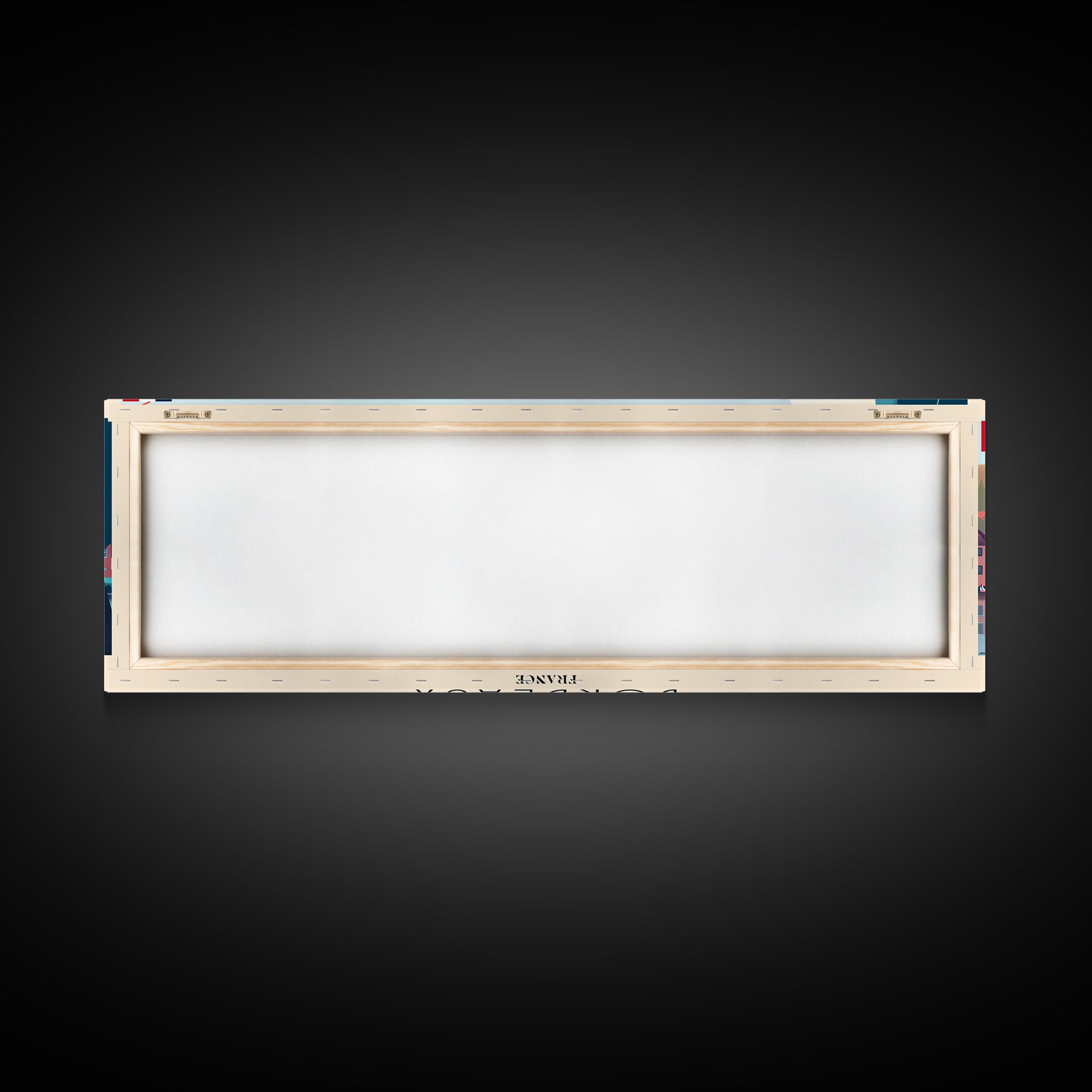 Bordeaux France Panoramic Travel Poster, Framed Canvas Print or Metal Wall Art, Travel Art, Home Decor, Panoramic Painting, Midcentury Art