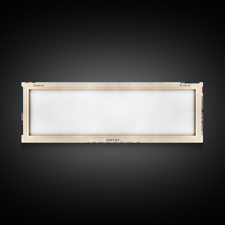 Bordeaux France Panoramic Travel Poster, Framed Canvas Print or Metal Wall Art, Travel Art, Home Decor, Panoramic Painting, Midcentury Art