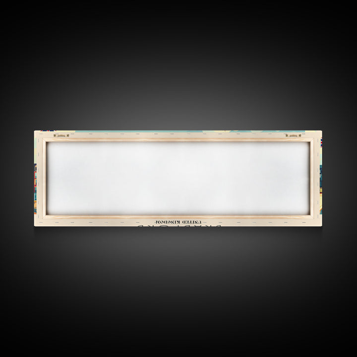 Bradford United Kingdom Travel Print Wall Art, Panoramic City Art, Travel Art, Wall Decor, Vacation Gift, Framed Canvas Print Or Metal Art