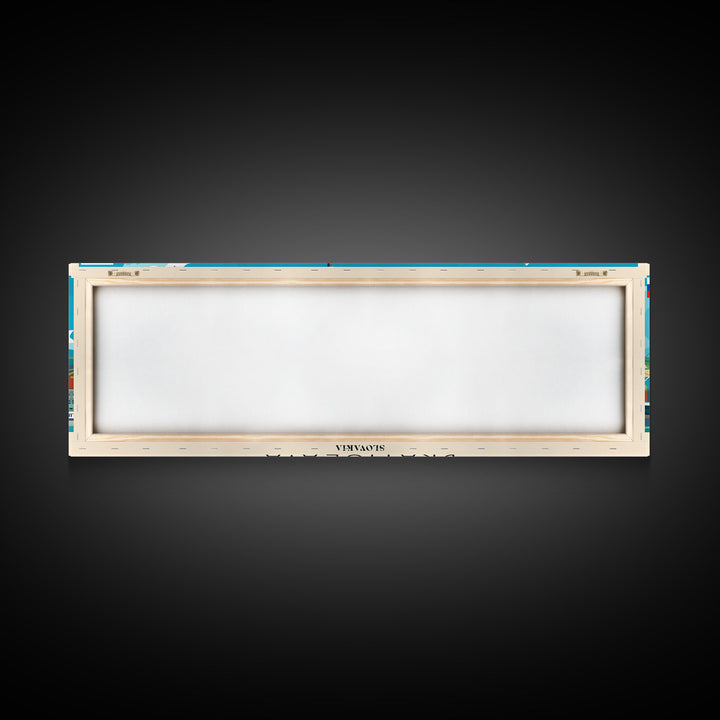 Bratislava Slovakia Wall Art, Panoramic Travel Poster, Panoramic Framed Canvas Print, City Wall Art, Wall Hanging Home Decor, Travel Art