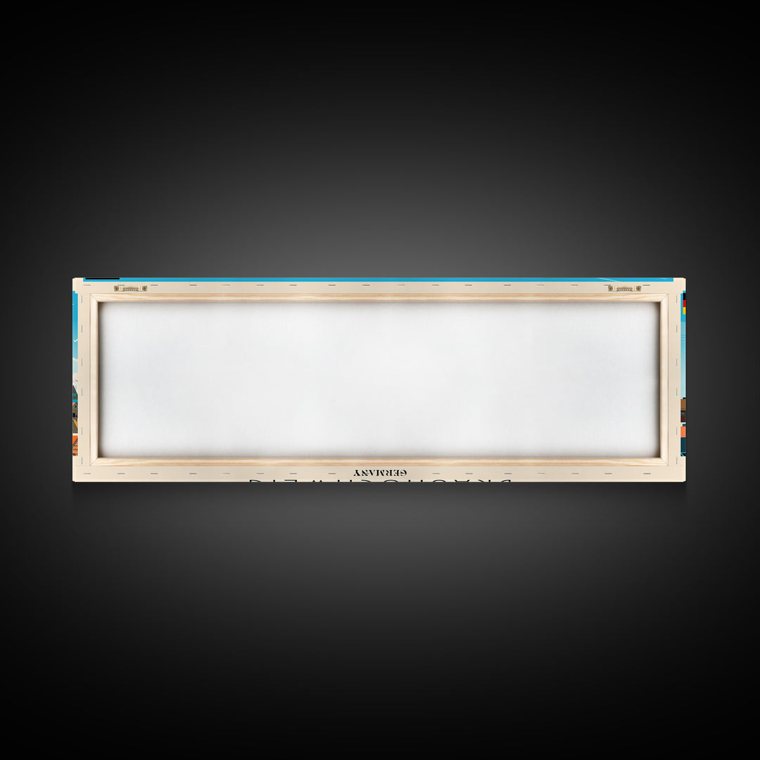 Braunschweig Germany Travel Art, City Art, Framed Canvas Print or Metal Wall Art, Europe Travel Poster, Panoramic Wall Art, Extra Wide Wall Art