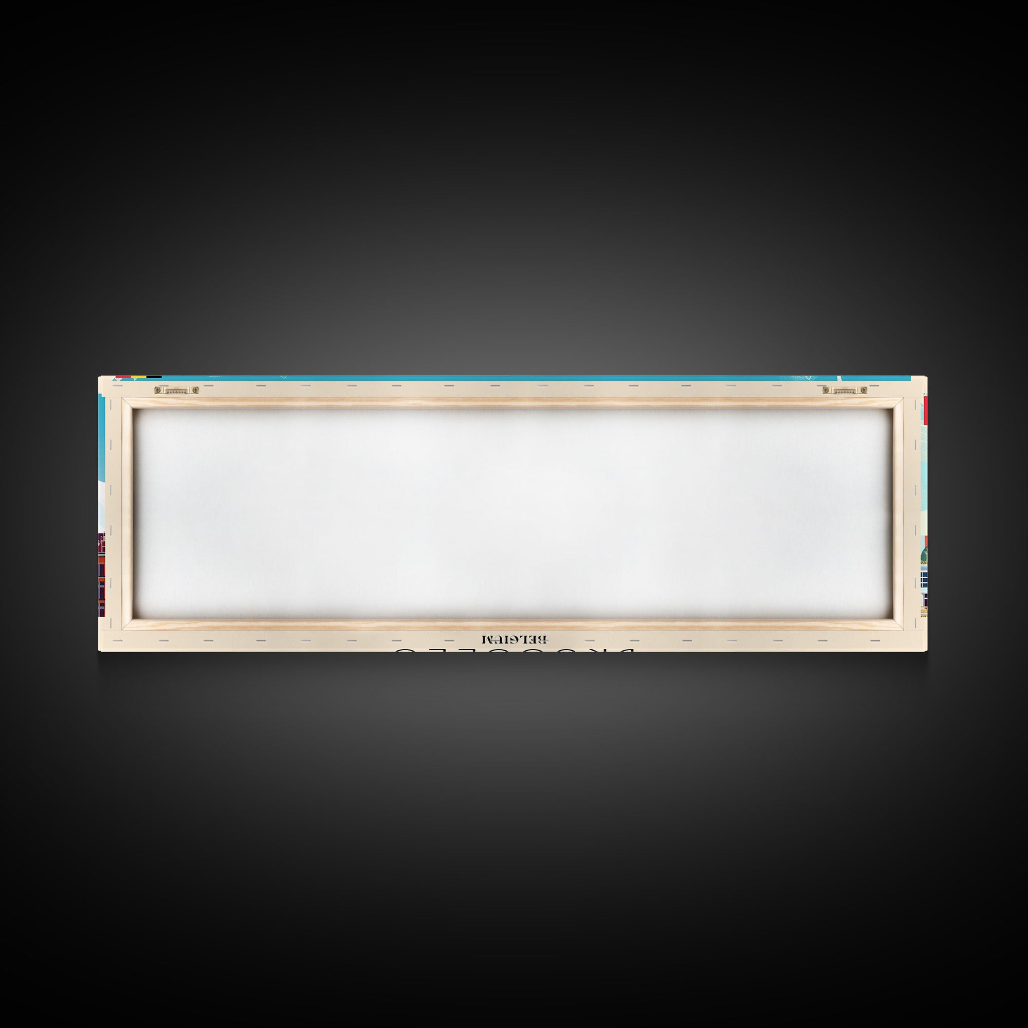 Brussels Belgium Panoramic Travel Poster, Framed Canvas Print or Metal Wall Art, Travel Art, Home Decor, Panoramic Painting, Midcentury Art