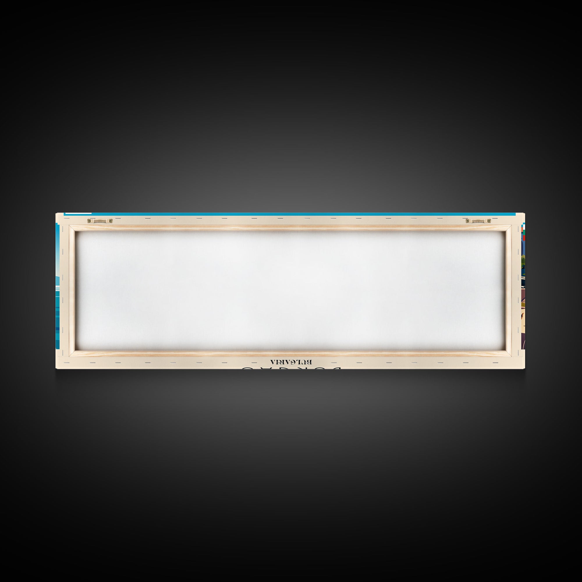 Burgas Bulgaria Panoramic Travel Poster, Framed Canvas Print or Metal Wall Art, Travel Art, Home Decor, Panoramic Painting, Midcentury Art