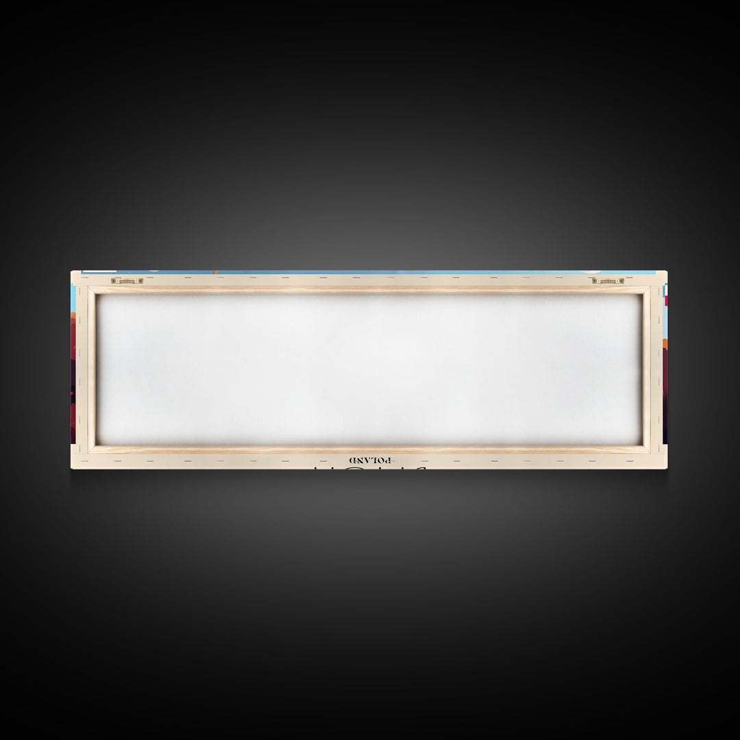 Bytom Poland Panoramic Travel Poster, Framed Canvas Print or Metal Wall Art, Travel Art, Home Decor, Panoramic Painting, Midcentury Art