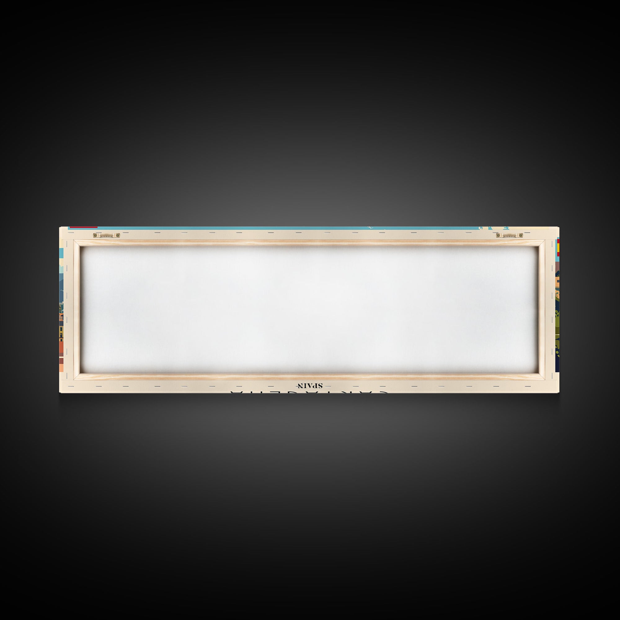 Cartagena Spain Panoramic Travel Poster, Framed Canvas Print or Metal Wall Art, Travel Art, Home Decor, Panoramic Painting, Midcentury Art