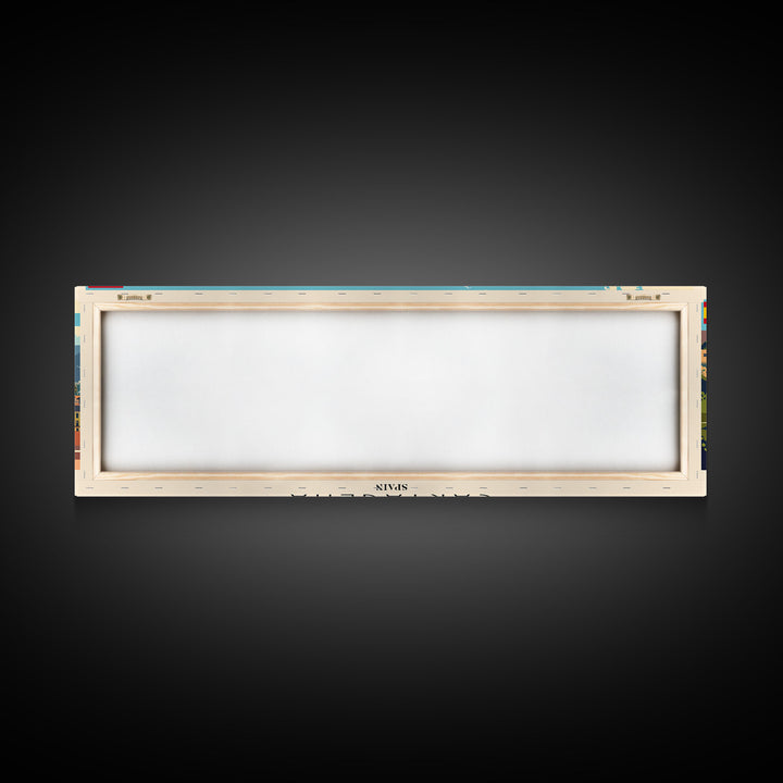 Cartagena Spain Panoramic Travel Poster, Framed Canvas Print or Metal Wall Art, Travel Art, Home Decor, Panoramic Painting, Midcentury Art