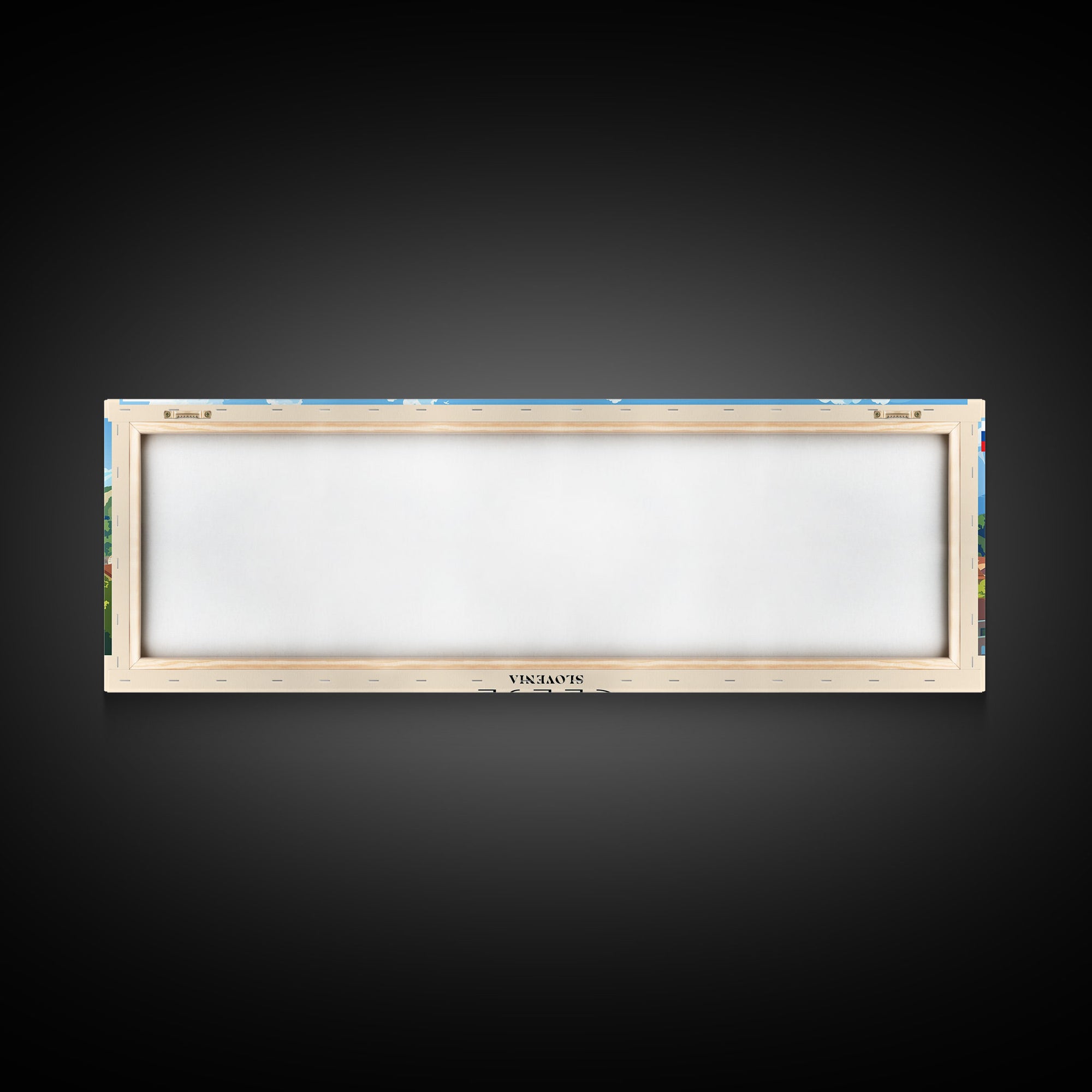 Celje Slovenia Panoramic Travel Poster, Framed Canvas Print or Metal Wall Art, Travel Art, Home Decor, Panoramic Painting, Midcentury Art