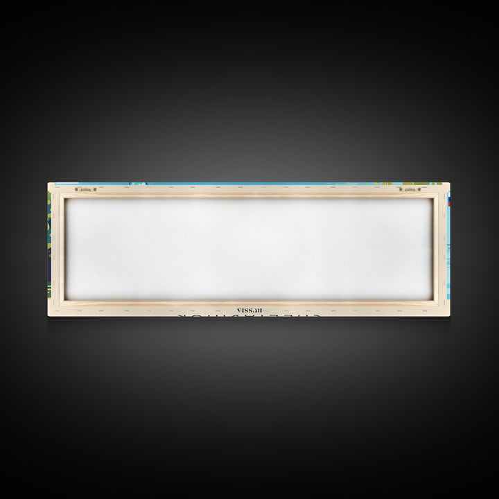 Chelyabinsk Russia Panoramic Travel Poster, Framed Canvas Print or Metal Wall Art, Travel Art, Home Decor, Panoramic Painting, Midcentury Art