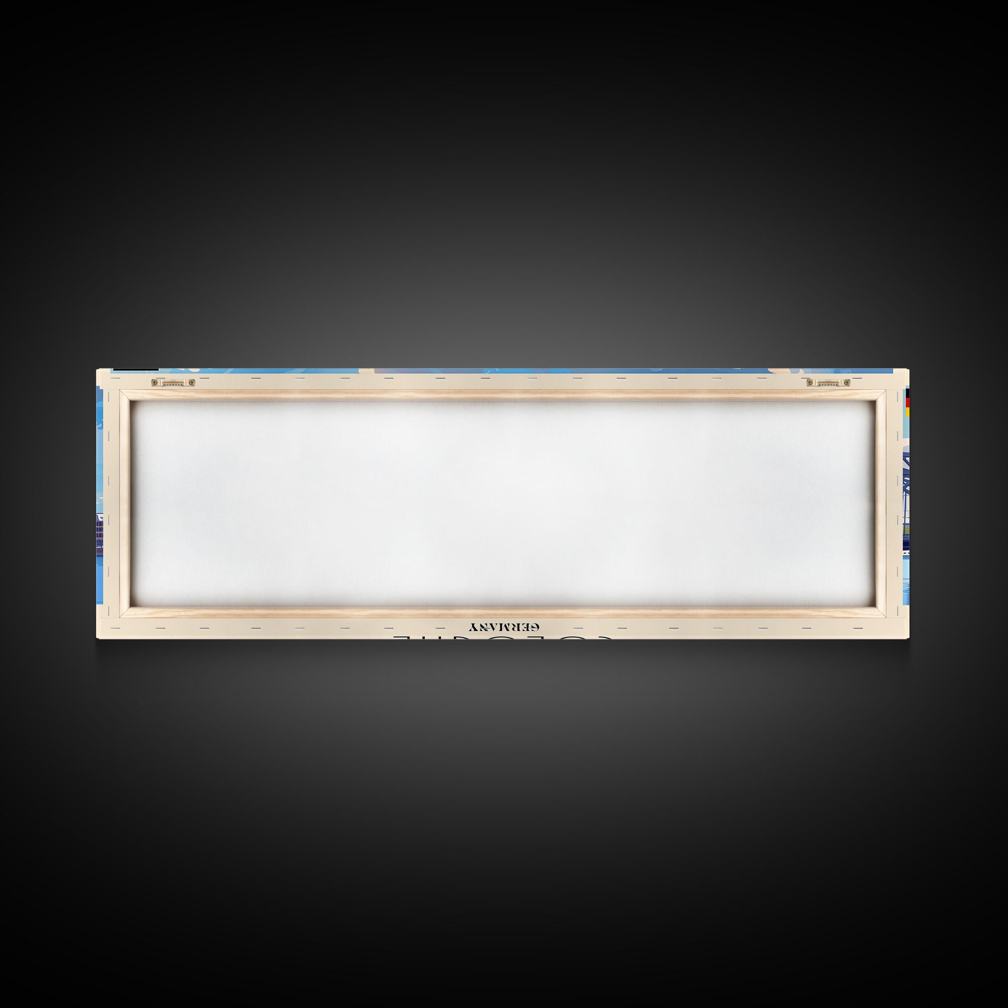 Cologne Germany Panoramic Travel Poster, Framed Canvas Print or Metal Wall Art, Travel Art, Home Decor, Panoramic Painting, Midcentury Art