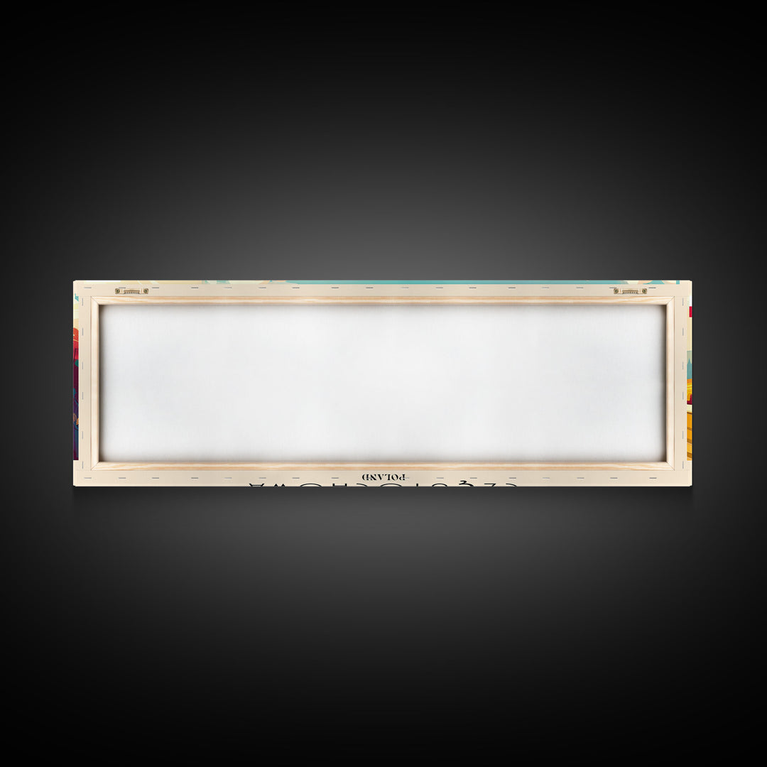 Czestochowa Poland Travel Art, City Art, Framed Canvas Print or Metal Wall Art, Europe Travel Poster, Panoramic Wall Art, Extra Wide Wall Art