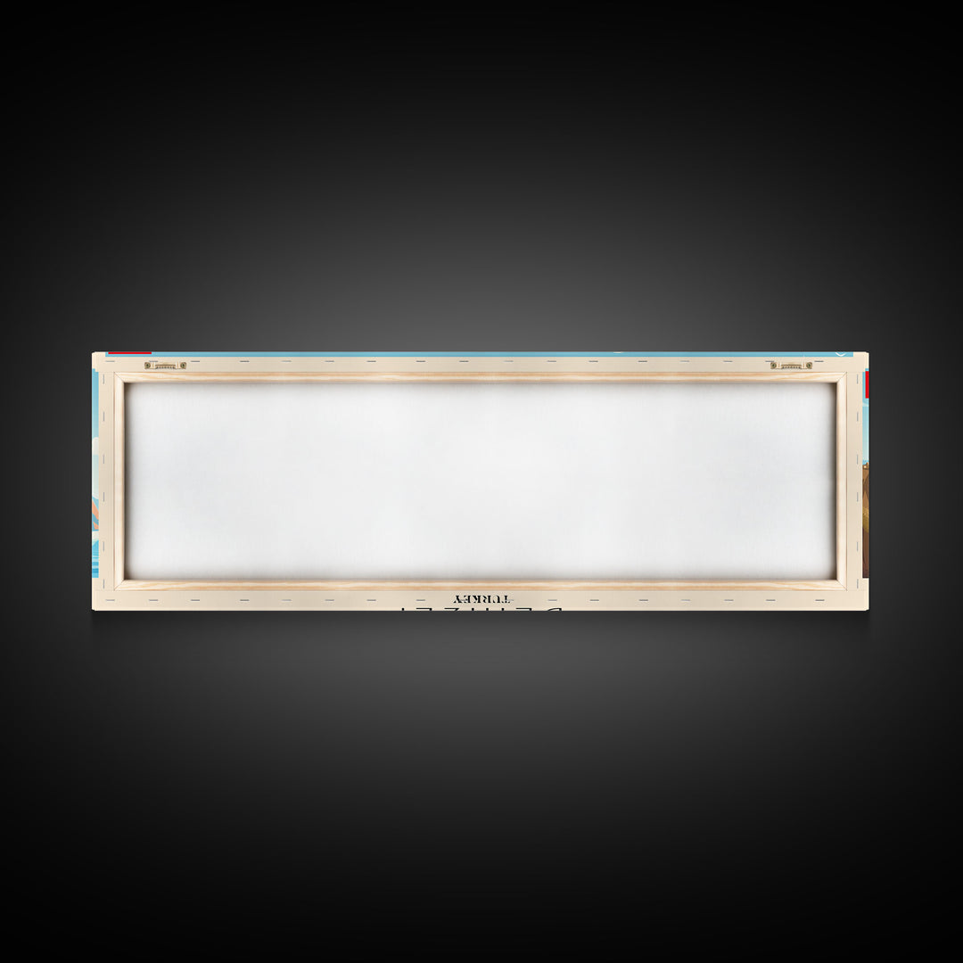 Denizli Turkey Wall Art, Panoramic Travel Poster, Panoramic Framed Canvas Print, City Wall Art, Wall Hanging Home Decor, Travel Art