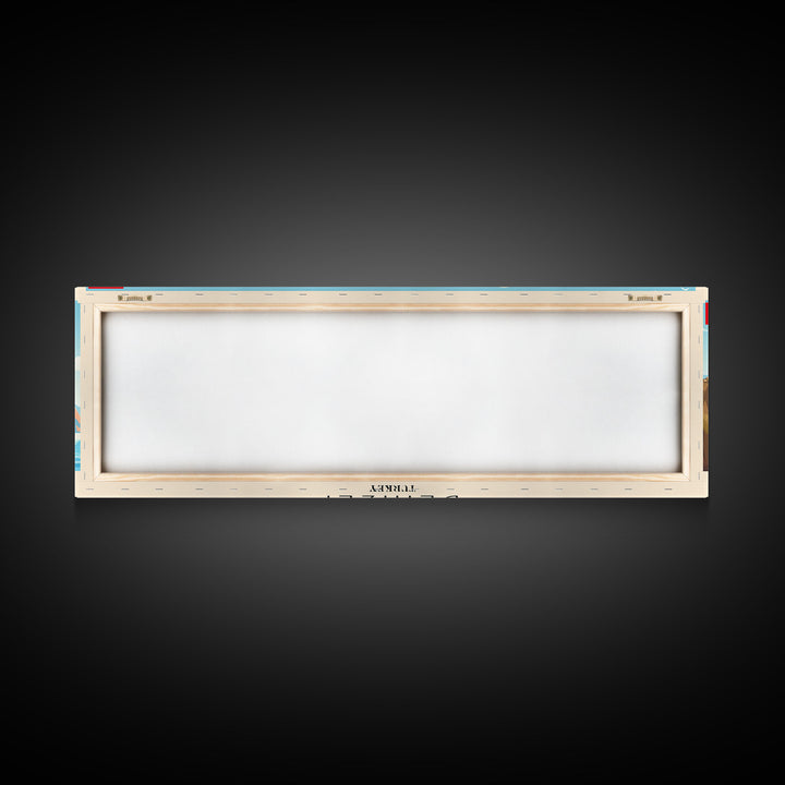 Denizli Turkey Wall Art, Panoramic Travel Poster, Panoramic Framed Canvas Print, City Wall Art, Wall Hanging Home Decor, Travel Art