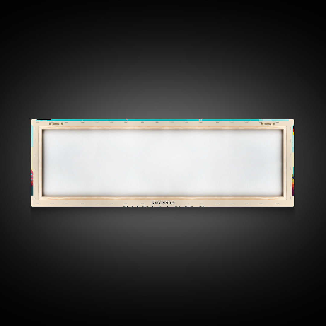 Dortmund Germany Wall Art, Panoramic Travel Poster, Panoramic Framed Canvas Print, City Wall Art, Wall Hanging Home Decor, Travel Art