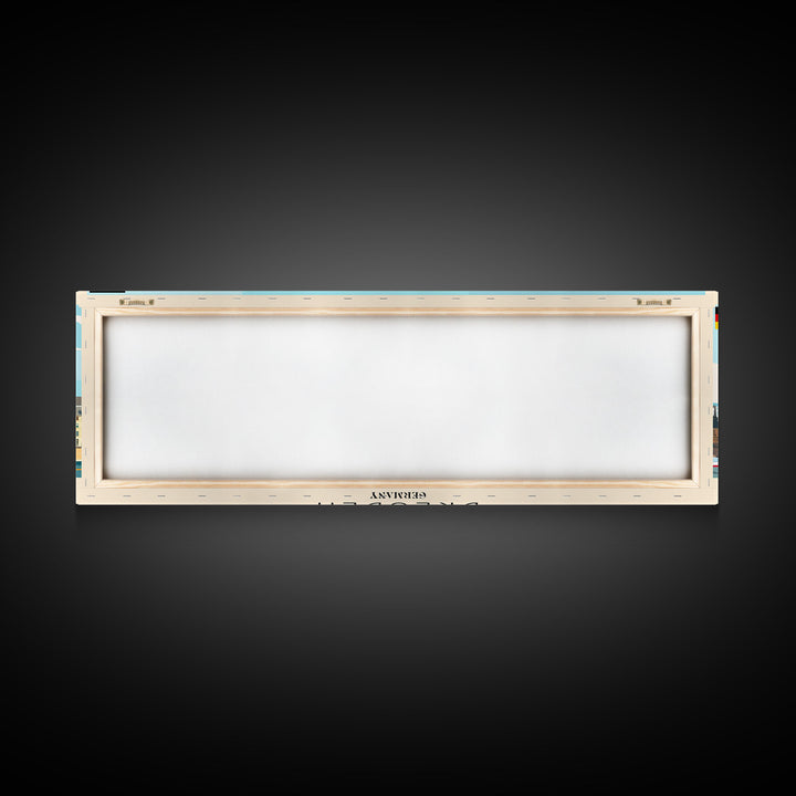 Dresde Germany Travel Art, City Art, Framed Canvas Print or Metal Wall Art, Europe Travel Poster, Panoramic Wall Art, Extra Wide Wall Art