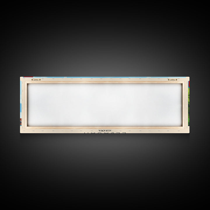 Elbasan Albania Travel Print Wall Art, Panoramic City Art, Travel Art, Wall Decor, Vacation Gift, Framed Canvas Print Or Metal Art