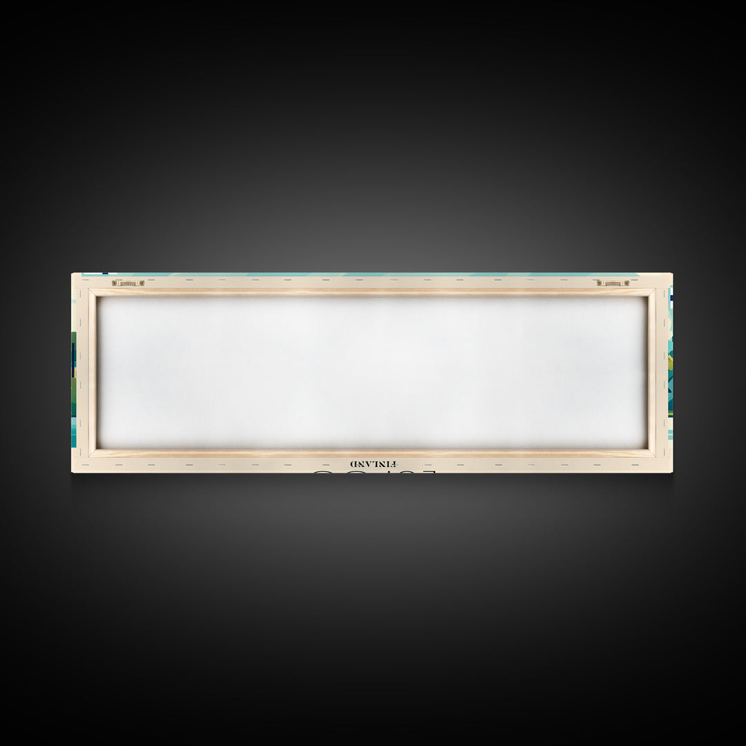 Espoo Finland Wall Art, Panoramic Travel Poster, Panoramic Framed Canvas Print, City Wall Art, Wall Hanging Home Decor, Travel Art